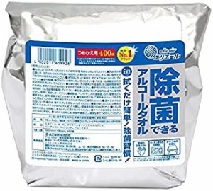 エリエール ウェットティッシュ 除菌 アルコールタイプ 大容量 つめかえ用 400枚 除菌できるアルコールタオル