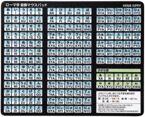 サンワサプライ ローマ字変換マウスパッド(W210×D170mm) MPD-OP17RL8BK