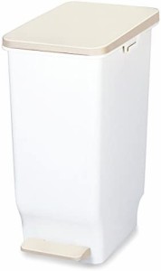 トンボ ゴミ箱 60L 日本製 フタ付き ペダル式 スリム ホワイト セパ 新輝合成