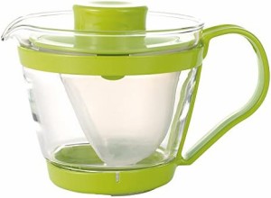 iwaki(イワキ) 耐熱ガラス ティーポット レンジのポット 茶器 グリーン 400ml K863-G