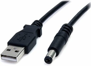 StarTech.com USB - 5V DC電源供給ケーブル 91cm DCプラグ(外形5.5m/内径2.1mm) USB2TYPEM