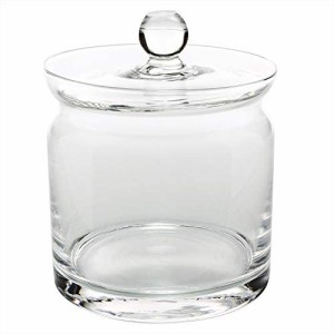 ポプリポット 苔テラリウム 容器 塩壺 シュガーポット ガラス瓶 蓋付き 保存容器 キャニスター M 約直径10×高さ11cm 透明 46T042