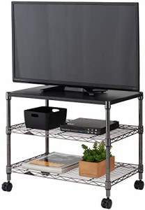 ルミナス ブラックニッケルシリーズ ポール径19mm テレビ台 3段 幅59.5×奥行39.5×高さ51cm BN5160-3M