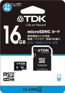 TDK microSDHCカード 16GB Class4 5年保証 SDカードアダプター付 Newニンテンドー3DS動作確認済み T-MCSDHC16GB4