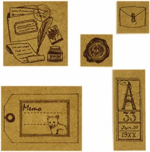 スタンプ工房 愛 アンティークスタンプ メリーパレットスタンプセット Stationaries エコウッド MP-03