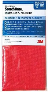 スリーエム 飲食店用高耐久ふきん ??2012 赤 ポリエステル繊維、ナイロン繊維 JHK2603