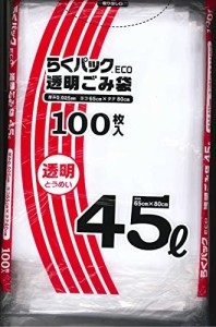 らくパックECO 透明ごみ袋 45L 100枚入