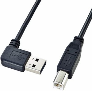 サンワサプライ 両面挿せるL型USBケーブル(A-B 標準) 1m ブラック KU-RL1