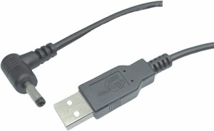 カモン 【(COMON)製】USB(A)←→DCジャック(直角/外径：3.5φ/内径：1.3φ)/黒/1.2m【DC-3513A】