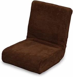 アイリスオーヤマ 座椅子 & 枕 2way ふわふわ フロアチェア コンパクト 折りたたみ 収納 ブラウン ZC-9
