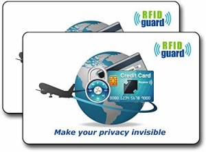 海外旅行用品にクレジットカードや銀行カード、ICカードなどをスキミング被害や電子マネースリから守るカード! 【厚さ0.3mm / RFID Guard