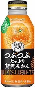 ポッカサッポロ ほおばる果実 つぶたっぷり贅沢みかん400g×24本