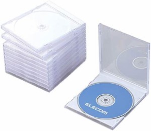 エレコム CD/DVDプラケース/1枚収納/10パック/ホワイト