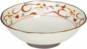 波佐見焼 平小鉢 赤絵唐草柄 直径14.5cm 46160