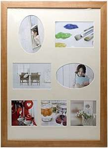 VANJOH フォトフレーム Fhoto Frame A3・多窓・A4兼用 壁掛け専用 ナチュラル OKF-A3T-NL