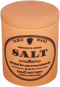 美濃焼 SALT 塩壺 塩をサラサラで保存 素焼 テラコッタ 陶製 キャニスター 塩 保存容器 蓋付き容器 陶器 キッチン雑貨 日本製 K60709