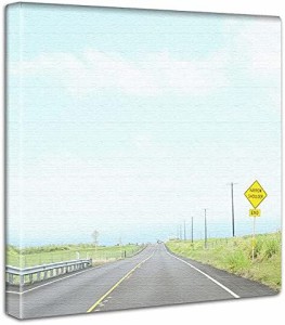 空 自然 アートパネル 30cm × 30cm 日本製 ポスター おしゃれ インテリア 模様替え リビング 内装 風景 道 道路 ファブリックパネル mur