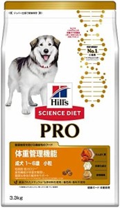 ドッグフード サイエンスダイエット プロ 体重管理機能 小粒 1 ~ 6歳 チキン 3.3kg 成犬 ドライ