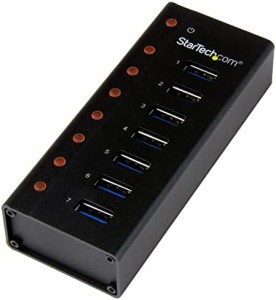 StarTech.com 7ポートUSB 3.0ハブ メタル筐体 デスクや壁に取付け可能 ST7300U3M