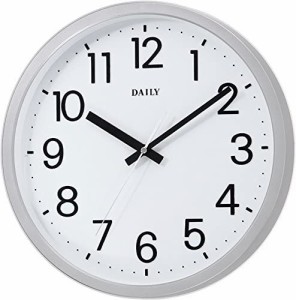 リズム時計工業(Rhythm) 掛け時計 フラットフェイスDN DAILY シルバー ф33.1×4.3cm 4KGA06DN19