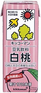 キッコーマン 豆乳飲料 白桃 200ml ×18本