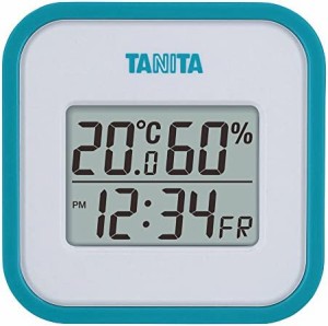 タニタ 温湿度計 時計 カレンダー 温度 湿度 デジタル 壁掛け 卓上 マグネット ブルー TT-558 BL