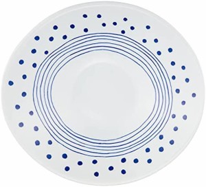 波佐見焼 ドットライン パスタ皿 カレー皿 楕円 22×20cm 高さ5.7cm 深皿 プレート 皿 はさみやき 北欧 食器 おしゃれ かわいい 電子レン