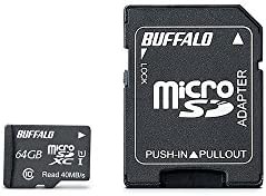 BUFFALO UHS-I Class1 microSDカード SD変換アダプター付 64GB RMSD-064GU1SA