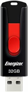 エナジャイザー USB2.0対応 USBメモリ 32GB 赤と黒 スライダータイプ フラッシュメモリー FUSPLC032R