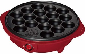 [山善] たこ焼き器 18個焼き レッド YOB-180(R)