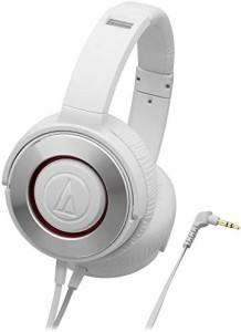 audio-technica SOLID BASS ポータブルヘッドホン 重低音 ホワイト ATH-WS550 WH