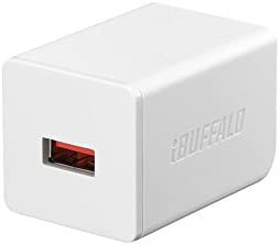 BUFFALO USB充電器 2.4A急速 USB×1 オートパワーセレクト搭載 ホワイト BSMPA2402P1WH (対応機種)iPhone7,iPhone7Plus,Nintendo classic