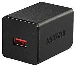 BUFFALO USB充電器 2.4A急速 USB×1 オートパワーセレクト搭載 ブラック BSMPA2402P1BK (対応機種)iPhone7,iPhone7Plus,Nintendo classic