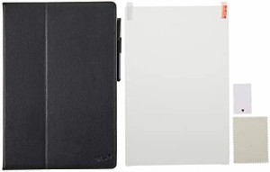 wisers 保護フィルム付 富士通 FUJITSU docomo ドコモ arrows Tab F-04H 10.5インチ タブレット 専用 ケース カバー [2016 年 新型] ブラ