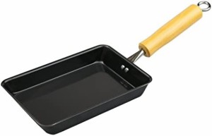 パール金属 燕三条製 鉄 卵焼き フライパン IH対応 玉子焼き器 The鉄 HB-2408ブラック卵焼き フライパン 12×19cm