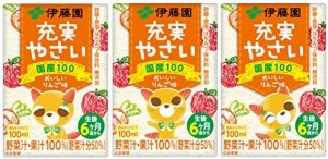 伊藤園 こども充実やさい 紙パック (100ml×3本)×6個