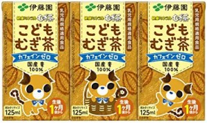 伊藤園 健康ミネラルむぎ茶 こどもむぎ茶 紙パック 125ml×3本パック×12個