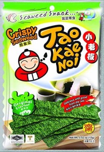 Taokaenoi のりスナック（CRISPY SEAWEED）・オリジナル味15ｇ×20袋