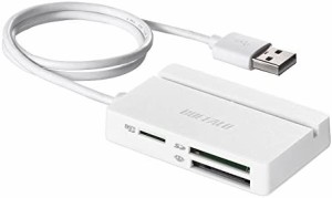 BUFFALO USB2.0 マルチカードリーダー スタンダードモデル ホワイト BSCR105U2WH+K8