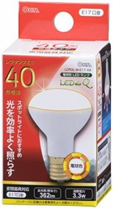 オーム電機 LED電球 ミニレフランプ形 40形相当 E17 電球色 [品番]06-0767 LDR3L-W-E17 A9