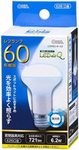 OHM LED電球 レフランプ形 E26 50形相当 6W 昼光色 広角タイプ160° LDR6D-W A9 06-0772