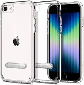 Spigen iPhone SE3 ケース 第3世代 2022 iPhone SE2 ケース 第2世代 iPhone7用ケース iPhone8用 ケース [ キックスタンド搭載 ] 全透明 