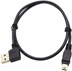 ViViSun USB 2.0 ミニケーブル USB(A)オス-USB(miniB)オス 90°L型 方向変換ケーブル ニッケルメッキ付き 高速480Mbpsのデータ転送同期リ