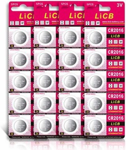 LiCB 20個入 CR2016 リチウム ボタン 電池 3V 2016 コイン形電池 水銀ゼロシリーズ