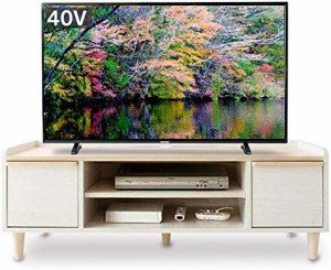 アイリスプラザ テレビ台 40インチ テレビボード 北欧風 収納 幅120cm 白 ホワイト IR-TV-005