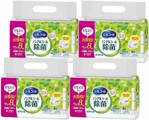 【ケース販売】シルコット ウェットティッシュ 除菌 ノンアルコールタイプ 詰替 1440枚(45枚×8)×4個