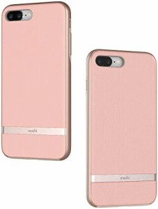 moshi Vesta for iPhone 8Plus/7Plus 保護ファブリックケース 上品な綾織り メタルフレーム 米軍MIL規格 ワイヤレス充電対応 (Blossom Pi