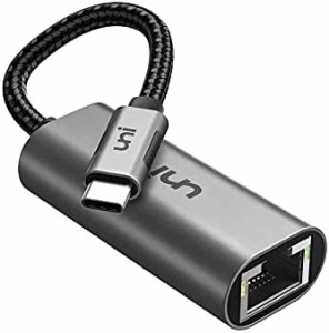 USB C LANケーブル [Thunderbolt 3] uni Type C 有線LANアダプタ Ethernet 高速LAN アダプタ ケーブル RJ45 イーサネット ギガビット