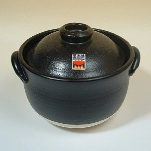 千陶 ぷくぷく ご飯土鍋 炊飯鍋 一重蓋 3合炊き 日本製 黒