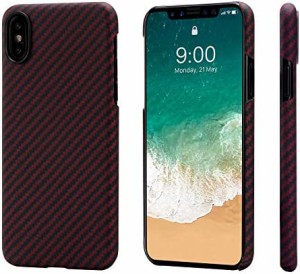 「PITAKA」MagEZ Case iPhone Xケース 軍用防弾チョッキ素材アラミド繊維 超薄(0.85mm) 超軽量(14g) 衝撃吸収 高耐久性 ワイヤレス充電対